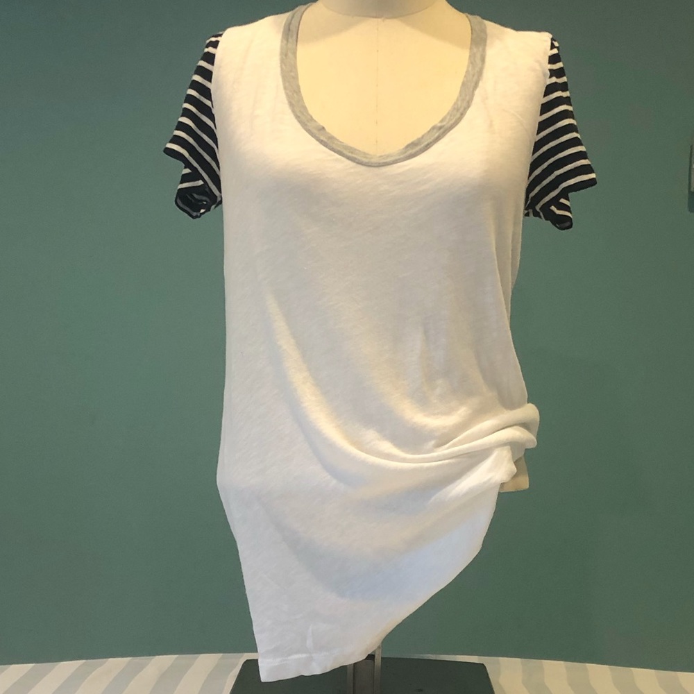 J Crew striped sleeve t-shirt